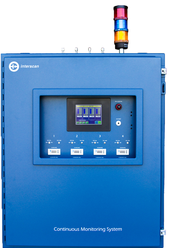 Máy dò khí Interscan PLC432-50.0m, PLC432-20.0m, PLC432-5.00m Four Point Monitoring Systems - PLC Series - Propylene Oxide