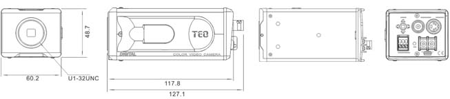Industrial measuring  special  camera尺寸