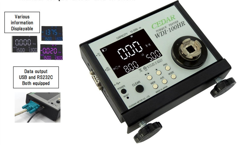 Dụng cụ kiểm tra lực xoắn Digital Torque Meter Cedar WDI-10HR-SJ, WDI-100HR-SJ, WDI-250-SJ, WDI-10HR-OW, WDI-100HR-OW